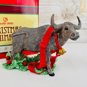 Silver Deer Tom Rubel Christmas Animals Water Buffalo Figurine